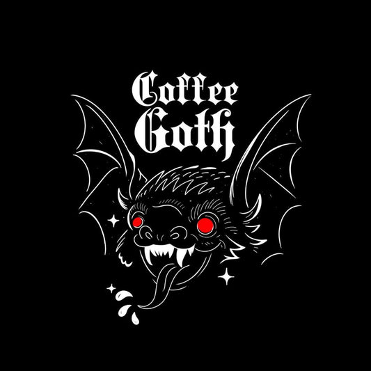 Coffee Goth Bat Sticker